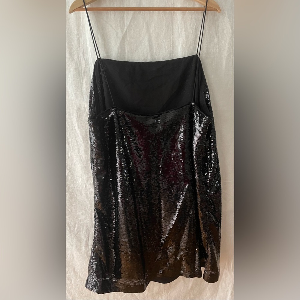 H&M Black Sequin Mini Slip Dress - Picture 6 of 8